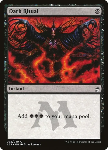 Dark Ritual, Magic card A25 82 — Masters 25 set