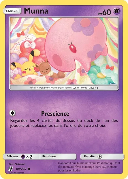 Munna, carte Pokémon UNM 88 — extension Harmonie des Esprits