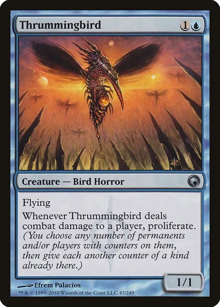 Thrummingbird, Magic card SOM 47 — Scars of Mirrodin set