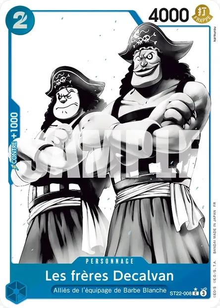 Les frères Decalvan, carte One Piece ST22-008 — extension ACE ET NEWGATE