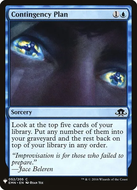 Plan de contingence, carte Magic PLST EMN-52 — extension The List