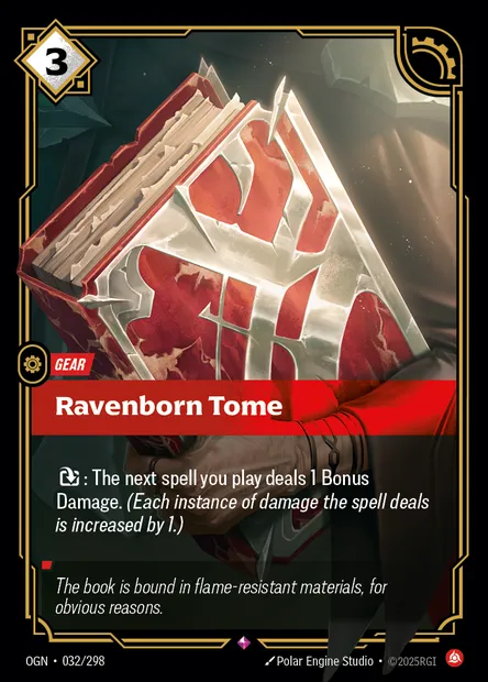 Ravenborn Tome, carte Riftbound OGN 032 — extension Origins