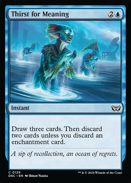 Thirst for Meaning, Magic card DSC 129 — Duskmourn: House of Horror Commander set