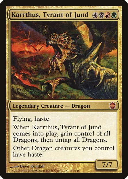 Karrthus, Tyrant of Jund, Magic card ARB 117 — Alara Reborn set