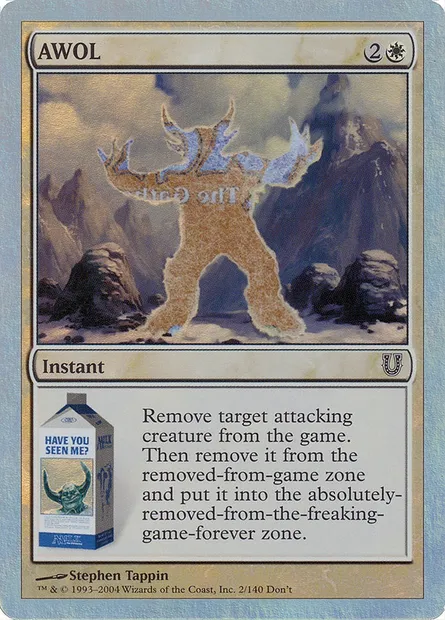 AWOL, carte Magic UNH 2★ — extension Unhinged