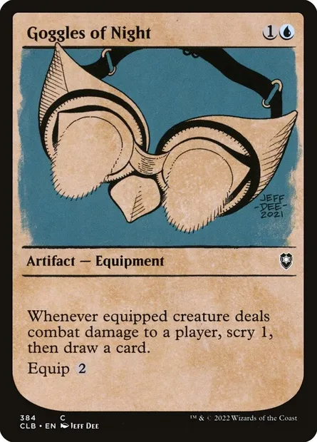 Goggles of Night, Magic card CLB 384 — Commander Legends: Battle for Baldur's Gate set