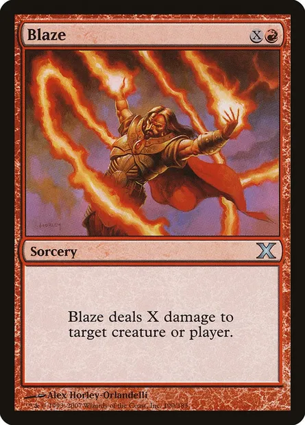 Blaze, Magic card 10E 190 — Tenth Edition set