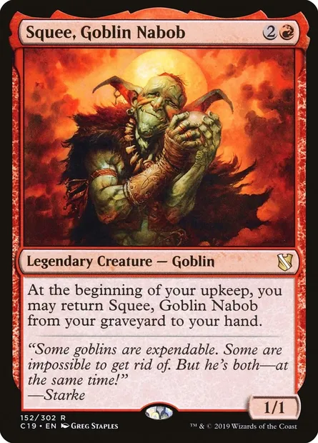Squee, Goblin Nabob, Magic card C19 152 — Commander 2019 set