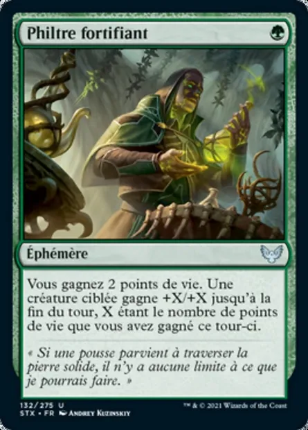 Philtre fortifiant, carte Magic STX 132 — extension Strixhaven: l'Académie des Mages