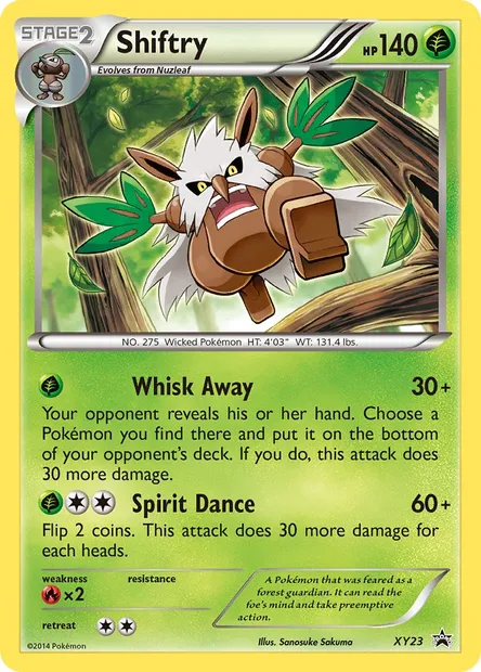 Shiftry, Pokémon card XY 23 — XY Black Star Promos set
