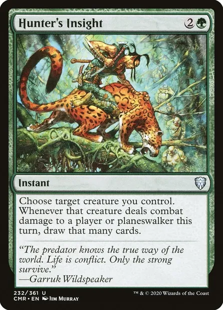 Hunter's Insight, Magic card CMR 232 — Commander Legends set