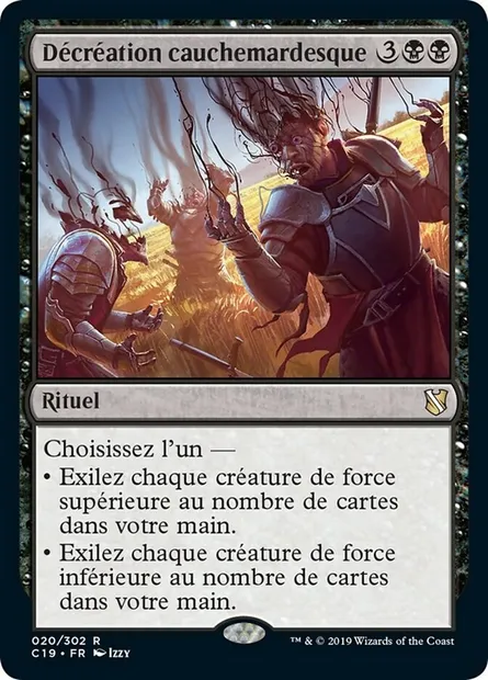 Décréation cauchemardesque, carte Magic C19 20 — extension Commander 2019