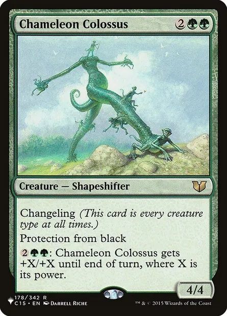 Colosse caméléon, carte Magic PLST C15-178 — extension The List