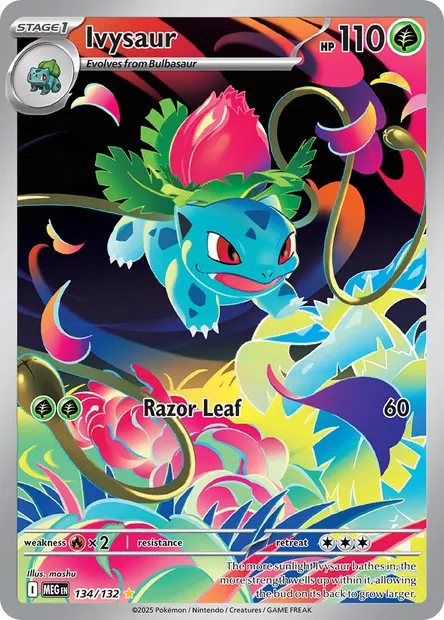 Ivysaur, Pokémon card MEG 134 — Mega Evolution set