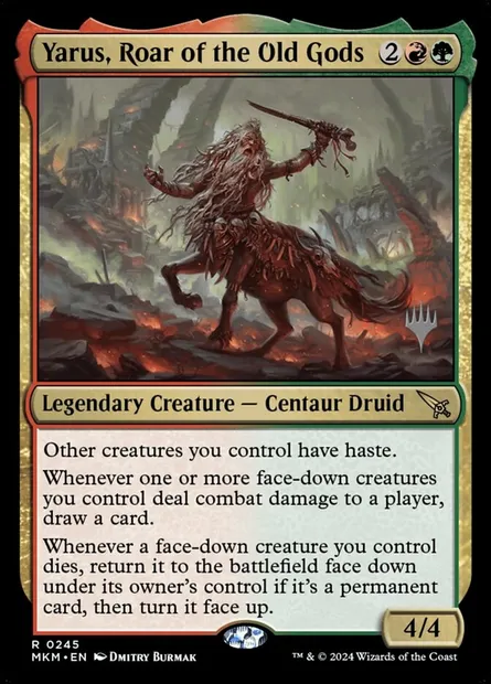 Yarus, Roar of the Old Gods, Magic card PMKM 245p — Murders at Karlov Manor Promos set