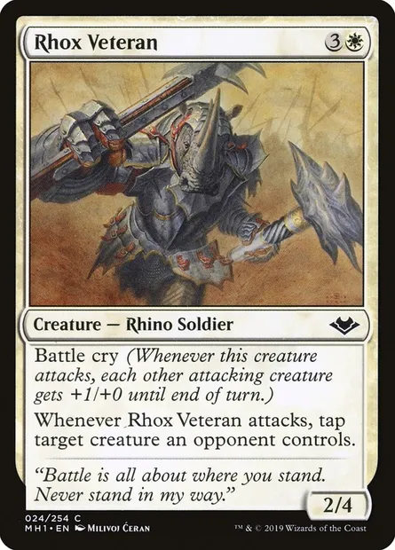 Rhox Veteran, Magic card MH1 24 — Modern Horizons set