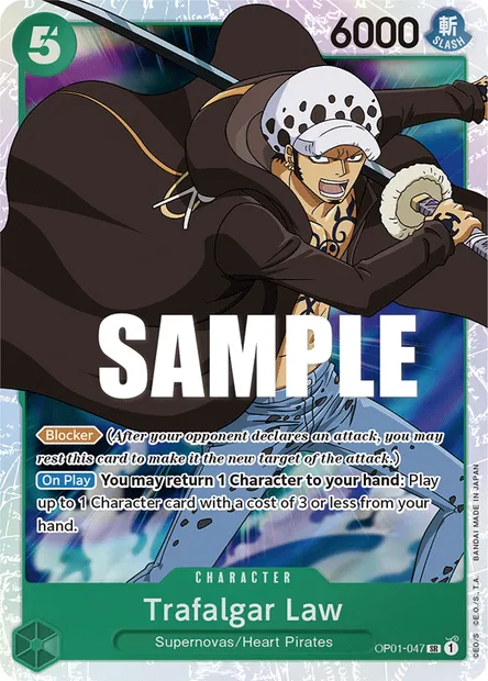 Trafalgar Law, carte One Piece OP01-047 — extension ROMANCE DAWN