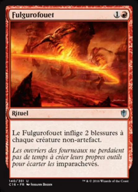 Fulgurofouet, carte Magic C16 140 — extension Commander 2016