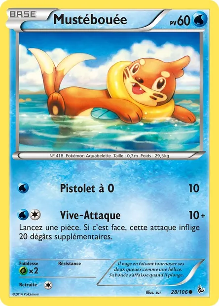 Mustébouée, carte Pokémon FLF 28 — extension Étincelles