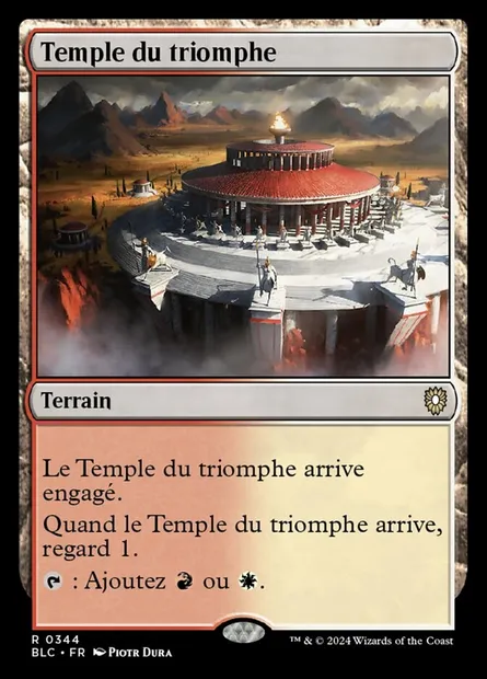 Temple du triomphe, carte Magic BLC 344 — extension Bloomburrow Commander