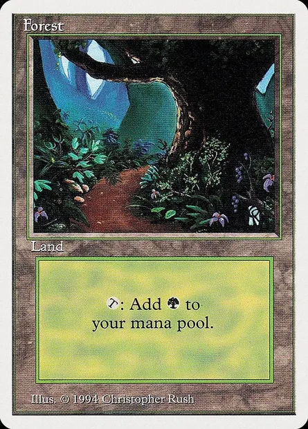 Forest, Magic card SUM 305 — Summer Magic / Edgar set