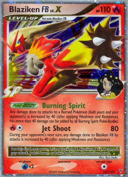 Blaziken FB LV.X, Pokémon card SV 142 — Supreme Victors set