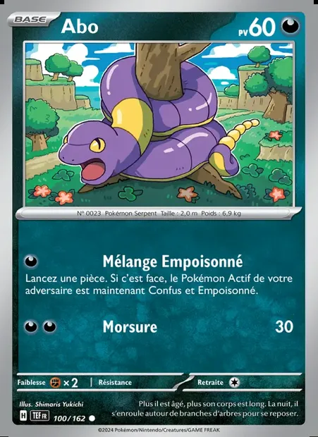 Abo, carte Pokémon TEF 100 — extension Forces Temporelles