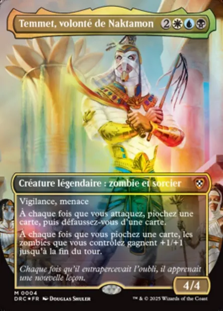 Temmet, volonté de Naktamon, carte Magic DRC 4 — extension Aetherdrift Commander