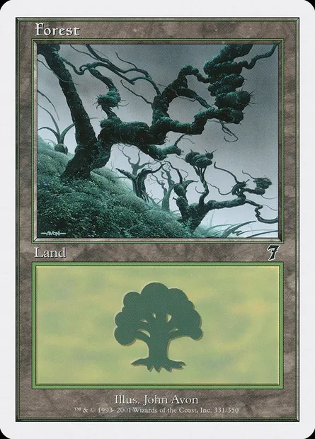 Forest, Magic card 7ED 331 — Seventh Edition set