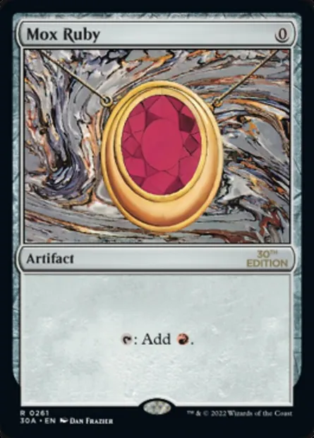 Mox Ruby, carte Magic 30A 261 — extension 30th Anniversary Edition