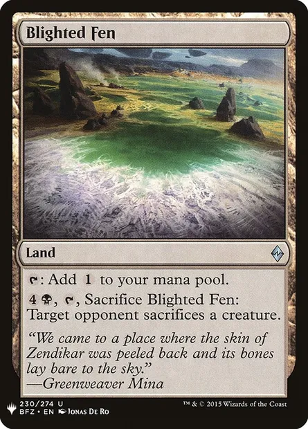 Blighted Fen, Magic card PLST BFZ-230 — The List set