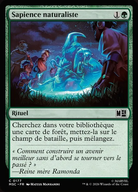 Sapience naturaliste, carte Magic MSC 177 — extension Marvel Super Heroes Commander