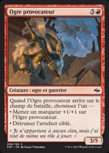 Ogre provocateur, carte Magic FRF 96 — extension Destin reforgé