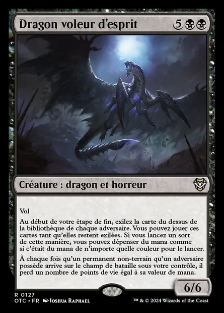 Dragon voleur d'esprit, carte Magic OTC 127 — extension Outlaws of Thunder Junction Commander