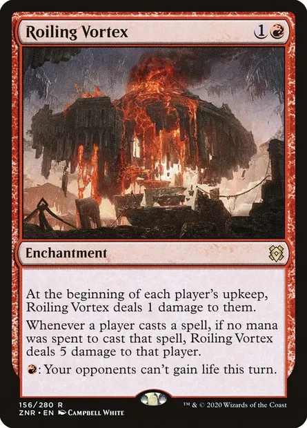 Roiling Vortex, Magic card ZNR 156 — Zendikar Rising set