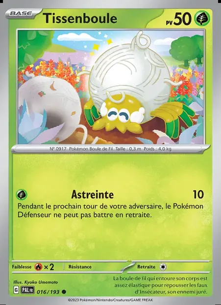 Tissenboule, carte Pokémon PAL 016 — extension Évolutions à Paldea