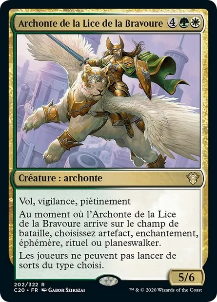 Archonte de la Lice de la Bravoure, carte Magic C20 202 — extension Commander 2020