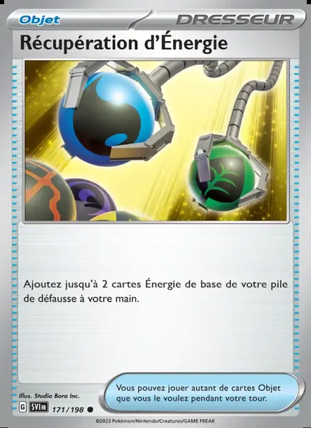 Récupération d'Énergie, carte Pokémon SVI 171 — extension Écarlate et Violet