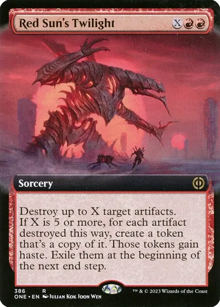 Red Sun's Twilight, Magic card ONE 386 — Phyrexia: All Will Be One set