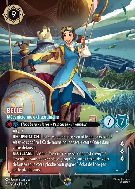 Belle - Mécanicienne extraordinaire, carte Disney Lorcana CH7-217 — extension L'île d'Archazia