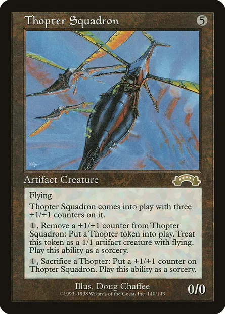 Thopter Squadron, Magic card EXO 140 — Exodus set