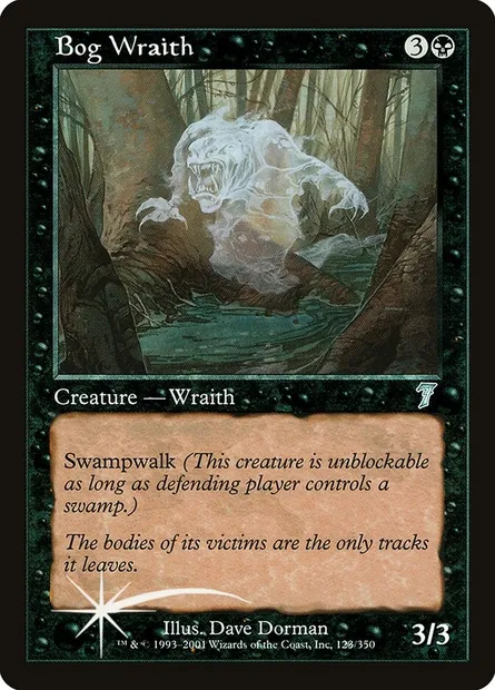 Bog Wraith, Magic card 7ED 123★ — Seventh Edition set