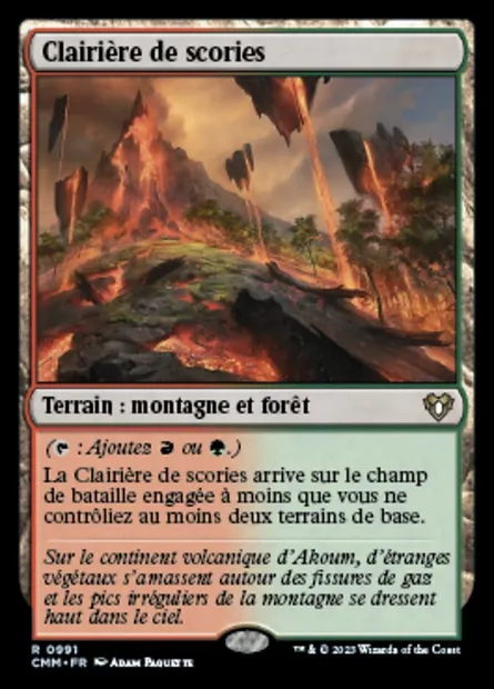 Clairière de scories, carte Magic CMM 991 — extension Commander Masters