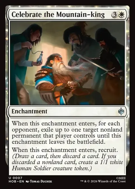 Celebrate the Mountain-king, Magic card HOB 7 — The Hobbit set