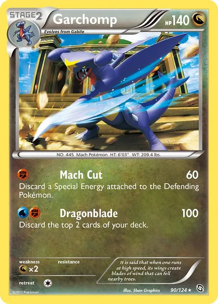 Garchomp, Pokémon card DRX 90 — Dragons Exalted set