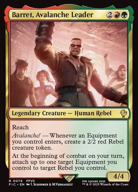 Barret, Avalanche Leader, Magic card FIC 79 — Final Fantasy Commander set