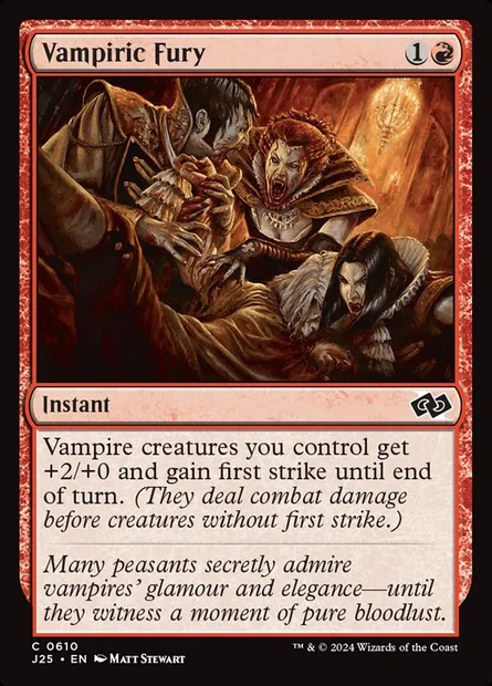 Vampiric Fury, Magic card J25 610 — Foundations Jumpstart set
