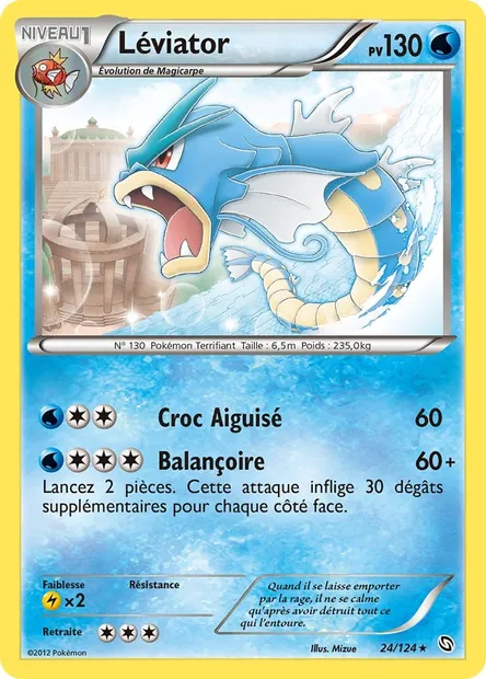 Léviator, carte Pokémon DRX 24 — extension Dragons Éxaltés