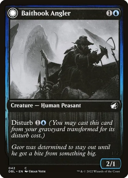 Baithook Angler // Hook-Haunt Drifter, Magic card DBL 42 — Innistrad: Double Feature set