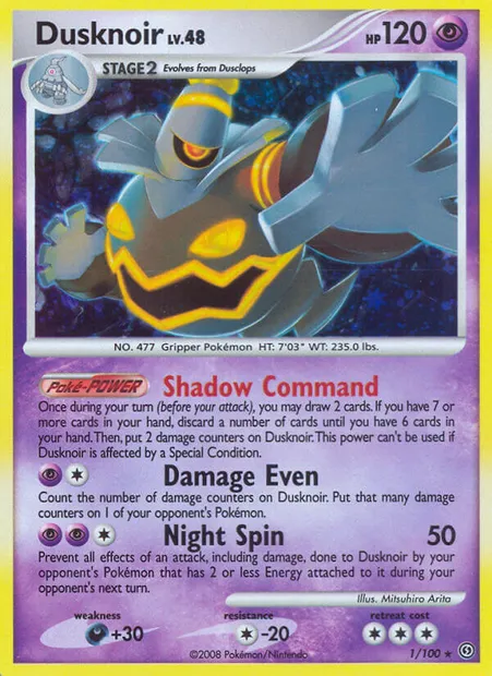 Dusknoir, Pokémon card SF 1 — Stormfront set